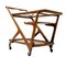 Chariot ou Chariot de Bar Mid-Century en Noyer par Cesare Lacca pour Cassina, 1950s 2