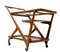 Mid-Century Modern Walnut Trolley or Bar Cart by Cesare Lacca for Cassina, 1950s 2