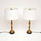 Grandes Lampes de Bureau Style Antique en Laiton, 1950, Set de 2 3