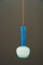 Pendant Lamp with Blue Glass Shade, Vienna, 1960s 12