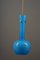 Pendant Lamp with Blue Glass Shade, Vienna, 1960s, Image 3