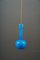 Pendant Lamp with Blue Glass Shade, Vienna, 1960s 5