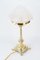 Table Lamp with Antique Glass Shade, Vienna, 1890s 4