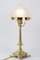 Table Lamp with Antique Glass Shade, Vienna, 1890s, Image 3