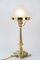 Table Lamp with Antique Glass Shade, Vienna, 1890s, Image 2