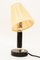 Art Deco Nickel-Plated Wooden Table Lamp with Fabric Shade, 1920s 5