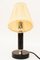 Art Deco Nickel-Plated Wooden Table Lamp with Fabric Shade, 1920s, Image 3