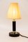 Art Deco Nickel-Plated Wooden Table Lamp with Fabric Shade, 1920s 2