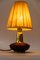 Small Wood Table Lamp with Fabric Shade by Rupert Nikoll, 1950s 4