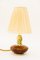 Small Wood Table Lamp with Fabric Shade by Rupert Nikoll, 1950s 1