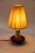 Small Wood Table Lamp with Fabric Shade by Rupert Nikoll, 1950s 9