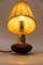 Small Wood Table Lamp with Fabric Shade by Rupert Nikoll, 1950s 8