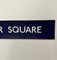 Square Blue and White Cartridge Paper London Underground Sign, 1970 4