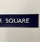 Square Blue and White Cartridge Paper London Underground Sign, 1970, Image 4