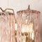 Italienische Wandlampe aus rosa Muranoglas, 1990er 11