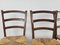 Rustic Wooden Chairs with Straw Seat, 1980s, Set of 4 7