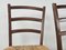 Rustic Wooden Chairs with Straw Seat, 1980s, Set of 4 8