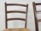 Rustic Wooden Chairs with Straw Seat, 1980s, Set of 4, Image 8