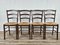 Rustic Wooden Chairs with Straw Seat, 1980s, Set of 4, Image 1