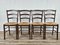 Rustikale Holzstühle mit Sitz aus Stroh, 1980er, 4 . Set 1