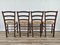 Rustic Wooden Chairs with Straw Seat, 1980s, Set of 4, Image 3