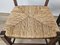 Sedie rustiche in legno con seduta in paglia, anni '80, set di 4, Immagine 9