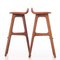 Model OD-61 Rosewood and Leather Barstools by Erik Buck for Oddense Maskinsnedkeri, 1960s, Set of 2 4