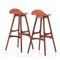 Model OD-61 Rosewood and Leather Barstools by Erik Buck for Oddense Maskinsnedkeri, 1960s, Set of 2 2