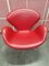 Swan Chair with Original Red Leather from Fritz Hansen, 2013 3