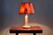Lámpara de mesa checa Art Déco de mármol y cromo, años 20, Imagen 3