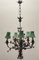 Tole Porcelain Flower Chandelier, 1950s, Image 13