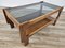 Teak Coffee Table with Smoked Glass Top, 1970s 2