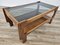 Teak Coffee Table with Smoked Glass Top, 1970s, Image 2