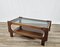 Teak Coffee Table with Smoked Glass Top, 1970s 1