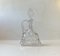 Decantador de oporto francés de cristal tallado con asa, años 50, Imagen 5