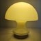 Italian Mushroom Opaline Glass Table Lamp with Brass, 1970s, Image 4