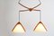 Domus Pila Twin Pendant Light Hanging Lamp, 1970s 4