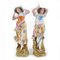 Italian Biscuit Porcelain Girls with Hats, 20th Century, Set of 2 1