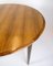Mesa de comedor redonda de palisandro de Arne Vodder, años 60, Imagen 4
