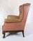 Hoher Chesterfield Flap Chair aus Braunem Leder, 1920er 2