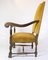 King´s Chair with Yellow Nail-Studded Velour, 1920s, Image 4