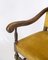 King´s Chair mit gelbem Nagelbesetztem Velours, 1920er 2