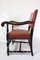 Armchairs in Oak & with Red Leather, 1930s, Set of 2 2