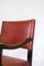 Armchairs in Oak & with Red Leather, 1930s, Set of 2, Image 7