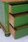 Small Chest of Drawers Painted in Green with Red Edges, 1890s, Image 5