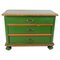 Small Chest of Drawers Painted in Green with Red Edges, 1890s 1