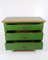 Small Chest of Drawers Painted in Green with Red Edges, 1890s 6