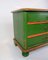 Small Chest of Drawers Painted in Green with Red Edges, 1890s, Image 4