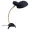 Mid-Century Black Lacquered Gooseneck Table Lamp, 1950s 1