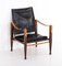 Black Leather Safari Chair by Kaare Klint, 1960s 3